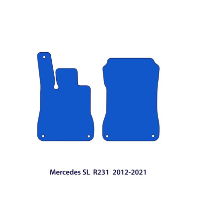 Dywaniki welurowe linia Exclusive do Mercedes SL 2011-2020 - R231 - Czarne Exclusive