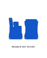 Dywaniki welurowe linia Exclusive do Mercedes SL 2011-2020 - R231 - Czarne Exclusive