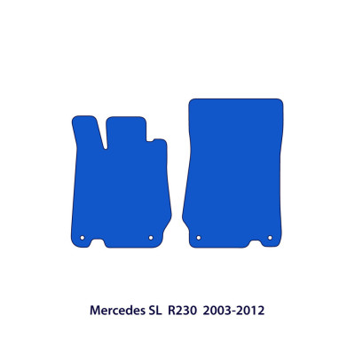 Dywaniki welurowe linia Exclusive do Mercedes SL 2001-2011 - R230 - Czarne Exclusive