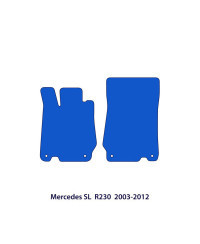 Dywaniki welurowe linia Exclusive do Mercedes SL 2001-2011 - R230 - Czarne Exclusive