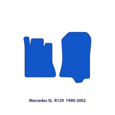 Dywaniki welurowe linia Exclusive do Mercedes SL 1989-2001 - R129 - Czarne Exclusive
