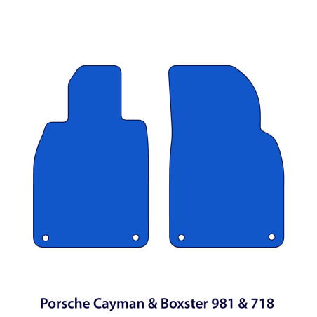 Dywaniki welurowe linia Exclusive do Porsche Boxster Cayman & Spyder 2013-2026 - 981 & 718 - Czarne