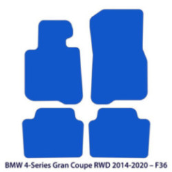 Dywaniki welurowe do BMW Serii 4 Gran Coupe RWD 2014-2020 - F36 - Czarne