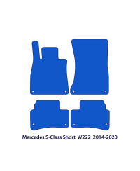Dywaniki welurowe linia Exclusive do Mercedes S-Class krótki rozstaw osi 2013-2020 - W222 - Czarne Exclusive