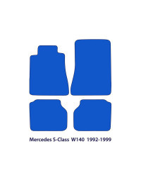 Dywaniki welurowe linia Exclusive do Mercedes S-Class krótki rozstaw osi 1991-1998 - W140 - Czarne Exclusive