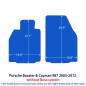Dywaniki welurowe linia Exclusive do Porsche Boxster & Cayman 2004-2013 bez systemu nagłośnienia Bose - 987 - Czarne Dywaniki welurowe linia Exclusive do Porsche Boxster & Cayman 2004-2013 bez systemu nagłośnienia Bose - 987 - Czarne