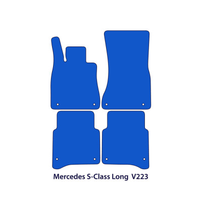 Dywaniki welurowe linia Exclusive do Mercedes S-Class Long 2020-2026 - V223 - Czarne Exclusive