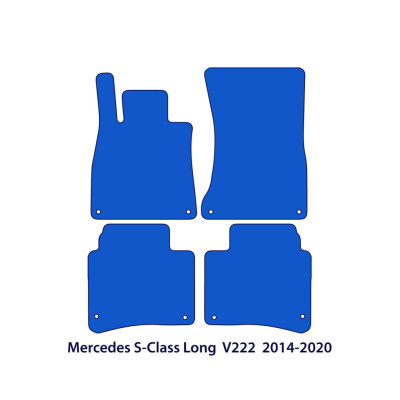 Dywaniki welurowe linia Exclusive do Mercedes S-Class Long 2013-2020 - V222 - Czarne Exclusive