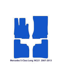 Dywaniki welurowe linia Exclusive do Mercedes S-Class Long 2005-2013 - W221 - Czarne Exclusive