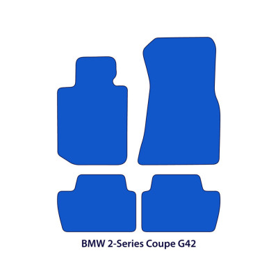 Dywaniki welurowe linia Exclusive do BMW Serii 2 Coupé 2021-2026 - G42, G87 - Czarne Exclusive