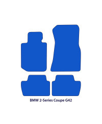 Dywaniki welurowe linia Exclusive do BMW Serii 2 Coupé 2021-2026 - G42, G87 - Czarne Exclusive