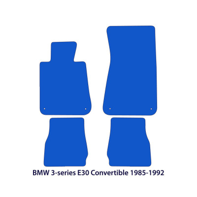 Dywaniki welurowe linia Exclusive do BMW Serii 3 Cabrio 1982-1994 - E30 - Czarne Exclusive