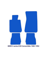 Dywaniki welurowe linia Exclusive do BMW Serii 3 Cabrio 1982-1994 - E30 - Czarne Exclusive