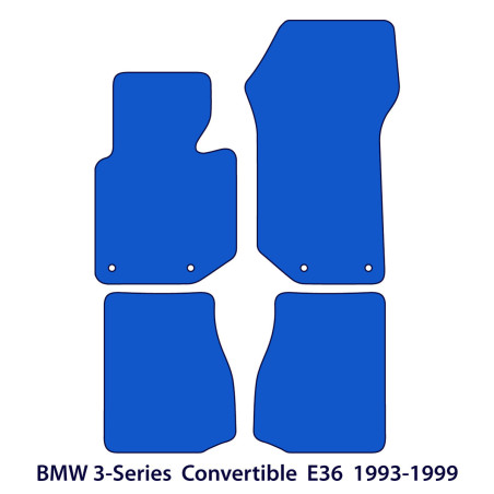 Dywaniki welurowe linia Exclusive do BMW Serii 3 Cabrio 1993-1999 - E36 - Czarne Exclusive