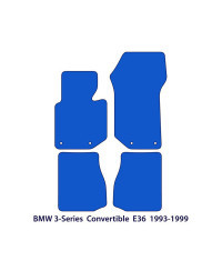 Dywaniki welurowe linia Exclusive do BMW Serii 3 Cabrio 1993-1999 - E36 - Czarne Exclusive
