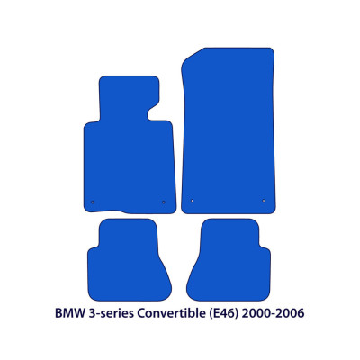 Dywaniki welurowe linia Exclusive do BMW Serii 3 Cabrio 2000-2007 - E46 - Czarne Exclusive