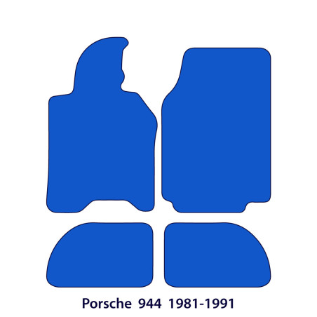 Dywaniki welurowe linia Exclusive do Porsche 944 - 1981-1991 - Czarne