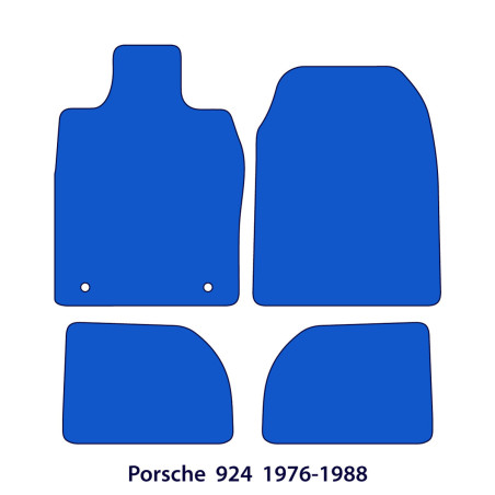 Dywaniki welurowe linia Exclusive do Porsche 924 - 1975-1989 - Czarne