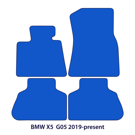 Dywaniki welurowe linia Exclusive do BMW X5 - 2018-2026 - G05 - Czarne Exclusive
