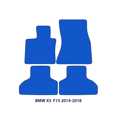 Dywaniki welurowe linia Exclusive do BMW X5 - 2013-2018 - F15 - Czarne Exclusive