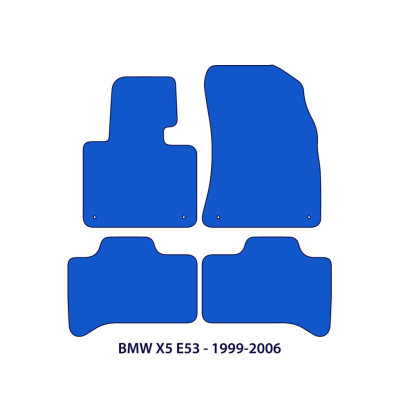 Dywaniki welurowe linia Exclusive do BMW X5 - 1999-2006 - E53 - Czarne Exclusive