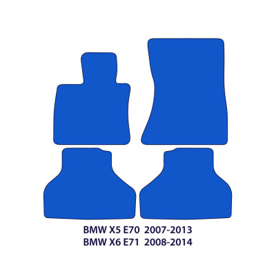 Dywaniki welurowe linia Exclusive do BMW X5 2007-2013 & X6 2008-2014 - E70 & E71 - Czarne Exclusive