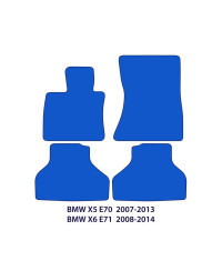 Dywaniki welurowe linia Exclusive do BMW X5 2007-2013 & X6 2008-2014 - E70 & E71 - Czarne Exclusive