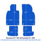 Dywaniki welurowe linia Exclusive do Porsche 911 - 2011-2019 - 991 & 2019-2026 - 992 - Czarne