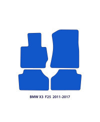 Dywaniki welurowe linia Exclusive do BMW X3 - 2010-2017 - F25 - Czarne Exclusive