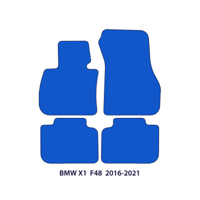 Dywaniki welurowe linia Exclusive do BMW X1 - 2014-2022 - F48 - Czarne Exclusive