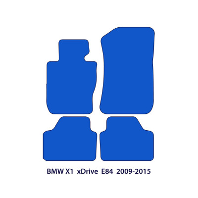Dywaniki welurowe linia Exclusive do BMW X1 - 2009-2015 - xDrive E84 - Czarne Exclusive