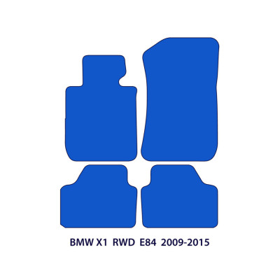 Dywaniki welurowe linia Exclusive do BMW X1 - 2009-2015 - RWD / sDrive E84 - Czarne Exclusive