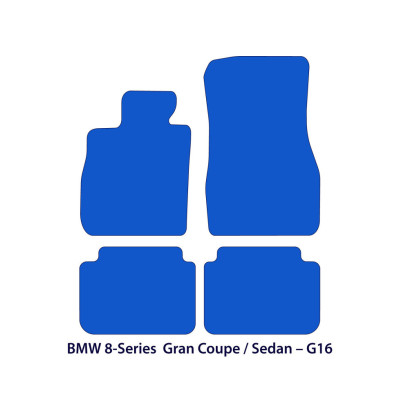 Dywaniki welurowe linia Exclusive do BMW Serii 8 Gran Coupé 2019-2026 - Sedan G16, F93 - Czarne Exclusive