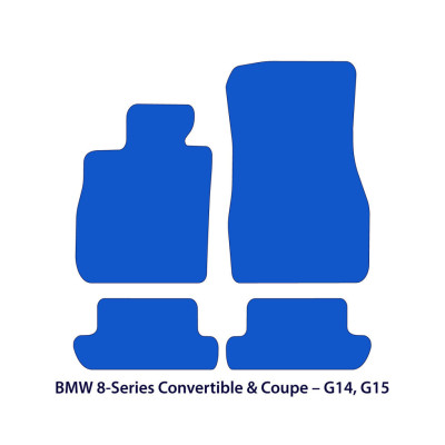 Dywaniki welurowe linia Exclusive do BMW Serii 8 Coupé & Cabrio 2018-2026 - G14, G15 - Czarne Exclusive