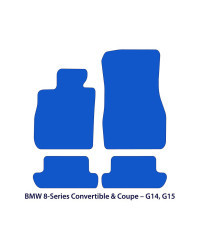 Dywaniki welurowe linia Exclusive do BMW Serii 8 Coupé & Cabrio 2018-2026 - G14, G15 - Czarne Exclusive