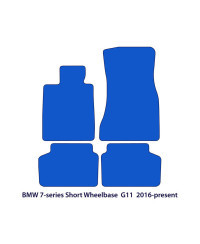 Dywaniki welurowe linia Exclusive do BMW Serii 7 - 2015-2022 - krótki rozstaw osi G11 - Czarne Exclusive