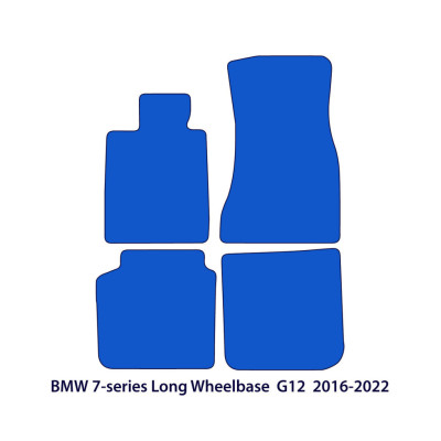 Dywaniki welurowe linia Exclusive do BMW Serii 7 - 2015-2022 - Długi rozstaw osi G12 - Czarne Exclusive