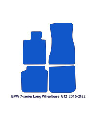Dywaniki welurowe linia Exclusive do BMW Serii 7 - 2015-2022 - Długi rozstaw osi G12 - Czarne Exclusive