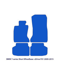 Dywaniki welurowe linia Exclusive do BMW Serii 7 - 2008-2015 xDrive - krótki rozstaw osi F01 - Czarne Exclusive