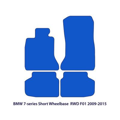 Dywaniki welurowe linia Exclusive do BMW Serii 7 - 2008-2015 RWD - krótki rozstaw osi F01 - Czarne Exclusive