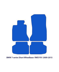Dywaniki welurowe linia Exclusive do BMW Serii 7 - 2008-2015 RWD - krótki rozstaw osi F01 - Czarne Exclusive