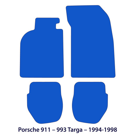 Dywaniki welurowe linia Exclusive do Porsche 911 Targa 1993-1997 - 993 - Czarne