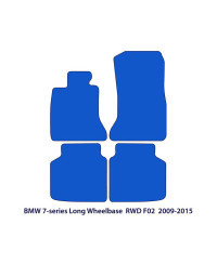 Dywaniki welurowe linia Exclusive do BMW Serii 7 - 2008-2015 RWD - Długi rozstaw osi F02 - Czarne Exclusive