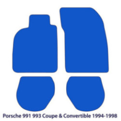 Dywaniki welurowe do Porsche 911 Coupe & Kabriolet 1993-1997 - 993 - Czarne