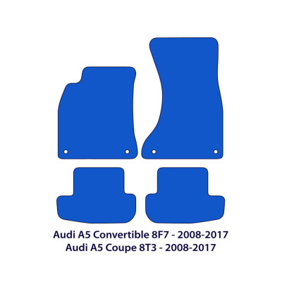 Dywaniki welurowe linia Exclusive do Audi A5 / S5 / RS5 2007-2017 - 8F7, 8T3 - Czarne Exclusive