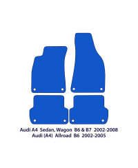 Dywaniki welurowe linia Exclusive do Audi A4 & S4 2000-2008 - Sedan, Kombi B6 & B7 - Czarne Exclusive