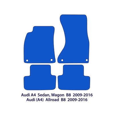 Dywaniki welurowe linia Exclusive do Audi A4 & S4 2007-2016 - B8 - Czarne Exclusive