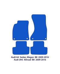 Dywaniki welurowe linia Exclusive do Audi A4 & S4 2007-2016 - B8 - Czarne Exclusive