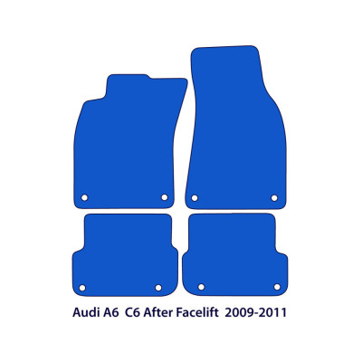 Dywaniki welurowe linia Exclusive do Audi A6 & S6 2004-2011 - C6 - Czarne Exclusive
