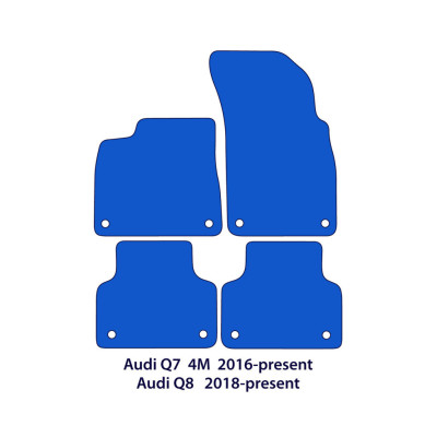 Dywaniki welurowe linia Exclusive do Audi Q7 & Q8 2015-2026 - 4M - Czarne Exclusive